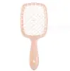 Pente de pente de pente de malha de espelho cruzado pente de cabelo pente de massagem plástica pente molhado e seco pente oco de dupla finalidade
