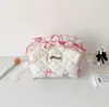 Bolsa de Maquiagem Fofa Estilo Coreano com Estampa de Borboleta Bolsa de Armazenamento para Cuidados com a Pele de Menina de Alto Valor Bolsa de Lavar Portátil Bolsa de Armazenamento