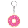 Llavero de Donut de Goma Suave de PVC Decoración de Mochila de Dibujos Animados Estilo Ins Amazon Aliexpress Transfronterizo