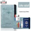 Transfronteiriço em estoque multi-cor de proteção do passaporte este conjunto pode ser definido LOGOTIPO titular do passaporte pu couro pele sentimento couro passaporte saco