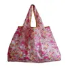 En Stock Bolso de Almacenamiento de Tela Oxford Encriptada Ecológico Portátil Plegable Bolsa de Compras para Supermercado Bolso Tote para Mujer Bolso de Mano para Regalo