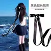 Pasador de Uniforme JK Cinta Roja Extra Larga Moño Accesorios para el Cabello Dulce Femenino Estilo Ballet Francés Pinza Superior Tocado