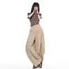 Pantalones de Verano para Mujer 2026 Diseño Fruncido con Cordón Pierna Torcida Nuevo Estilo Adelgazante Casual Sueltos Delgados Pantalones Globos