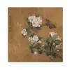 Pintura de Tulipán y Mariposa Estilo Chino Pintura Decorativa para Sala de Estar Pintura Tradicional Estilo Japonés Pintura Colgante Pared de Fondo de Sofá Regalo de Inauguración de Casa Mural