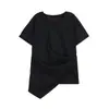 ALINDM Top de Verano de Moda Adelgazante para Mujer Tallas Grandes para Damas de Tallas Grandes, Elegante y Favorecedor, Camiseta Holgada de Manga Corta