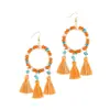 Pendientes de Borlas Europeos y Americanos de Estilo Étnico Transfronterizos Amazon, Pendientes de Botón de Semillas Únicos Hechos a Mano de Alta Gama, Accesorios para Mujer de Nicho