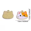 Accesorios para Joyería DIY Transfronterizos al por Mayor Colgante de Cabeza de Gato Perro de Dibujos Animados Gota de Aceite Collar Pulsera Hechos a Mano Colgante de Aleación