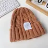 Chapéu de tricô versátil, aquecedor para outono e inverno, que afina o rosto, para mulheres com circunferência de cabeça grande, chapéu de lã tricotado, afina o rosto, chapéu espessado que cobre as orelhas
