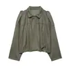 Ropa de mujer transfronteriza en stock: Ropa exterior de gamuza estilo europeo y americano, holgada, chaqueta bomber de gamuza para otoño, disponible en 9 colores