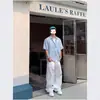 Camisa a cuadros de manga corta de moda estilo americano para hombres y mujeres, fresca de verano, retro, cleanfit, holgada, casual