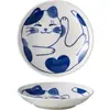 Tigela de Gato Estilo Japonês Prato de Cerâmica Desenho Animado Mesa de Jantar Doméstica Prato para Molho Prato para Molho de Soja Prato para Temperos de Hot Pot Prato Pequeno Prato para Temperos