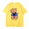 Nueva Camiseta de Manga Corta Estampada de Color Sólido de Verano para Hombre, Camiseta Básica, Manga Media, Estilo Popular Europeo y Americano, Conjunto a Juego para Pareja, En Stock