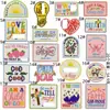 Pegatinas de Tela Bordadas en Inglés de Colores de Dibujos Animados Transfronterizas Pegatinas Decorativas de Parche con Citas Inspiradoras Accesorios para Ropa Listos para Usar Piezas de Bordado Eléctrico