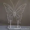 Arco de Hierro Blanco con Mariposas, Modelo Nuevo de Comercio Exterior Más Vendido, con Ruedas para Decoración Móvil de Fondo de Boda