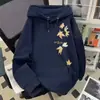 Moletom com Capuz Estampa Folha de Bordo Retro Americano para Homens e Mulheres, Solto e Versátil, Forrado com Fleece e Espessado, Jaqueta Tendência Outono e Inverno
