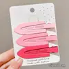 2025 Cor Rosa Suave Degradê Acessório de Cabelo Amor Presilha Jacaré Feminina Franja Cabelo Quebrado Presilha Lateral Acessório de Cabeça Doce de Verão