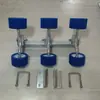 Juego de rodillos para accesorios de remolque marino, remolque de lancha motora y bote inflable, juego de rodillos de dos cabezas, cuatro cabezas, seis cabezas en color azul, ruedas laterales