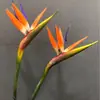 Se Puede Ver Flor de Ave del Paraíso Simulada de PU Strelitzia Reginae Arreglo de Flores de Plástico Blando Decoración del Hogar Estilo Europeo Individual Planta Decorativa de Ave Grulla de Fuego