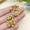 12 Mancuernas de Fortuna Doradas Lisas, Candado de Longevidad, Sonajero de Salud Colgante para Collar Pulsera Accesorios de Joyería DIY