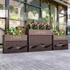 Caja de Flores para Exteriores Combinación Macizo de Flores Oficina de Ventas en Calle Comercial Soporte de Flores de Acero Inoxidable Canaleta Cuadrada para Flores Estanque de Flores Decoración de Paisaje
