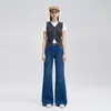 Jeans de Mujer Transfronterizos 2026, Lyocell + Algodón, Lavado Pesado, Cómodos, Sencillos, Adelgazantes, Pantalones de Campana, Azul