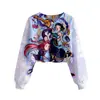 Grupo Cazador de Brujas K-Pop Patrón Impresión 3D Transfronterizo Nuevo Sudadera Corta Casual para Chicas Venta Directa de Fábrica