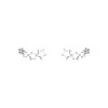 Pendientes de Estrella de Plata Pura S999 para Mujer, Sencillos y Elegantes, Estilo Fresco, Pendientes de Estrella de Cinco Puntas, Estilo Coreano, Joyería para Orejas Amigable con la Piel Estilo Ins