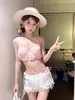 Tailandia Deseo Puro Sexy Pecho Pequeño Push-Up Bikini Mangas Abullonadas Temperamento Chica Parque Acuático Fuente Termal Traje de Baño