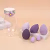 Esponja de Maquillaje que No Absorbe Polvo, Adecuada para Uso Seco y Húmedo, Diseño de Margarita Mini, Botella Flotante, Tarro, Caja de Almacenamiento, Borla