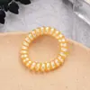 Elástico de Cabelo Transparente tipo Fio de Telefone, Brilhante Metálico com Recuperação e Palavra, Scrunchie Grande, Corda de Cabelo, Acessórios de Cabelo