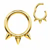 Moda Europea y Americana Acero Inoxidable 316 Anillo de Nariz Venta al por Mayor Amazon Corazón de Durazno con Incrustaciones de Zircón Joyería para Perforación de Septo Nasal de Doble Cara