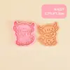 Molde para Galletas de Yak Dibujo Animado Estéreo 3D Glaseado Galleta DIY Fondant Herramienta Artificial para Hornear Resorte para Galletas