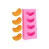 Cuatro pétalos naranjas uva manzana fresa fruta DIY pastel de chocolate molde de silicona decoración modelado horneado