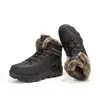 Anti-frio menos 40 graus Equipamento de viagem russo botas de neve masculinas de inverno antiderrapante anti-espessamento sapatos quentes botas de algodão Preto