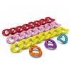 Plástico acrílico color sólido brillante colorido cadena 35*35 hebilla de plástico anillo abierto joyería accesorios de equipaje