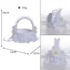 Novo Cesto de Flores Pequeno de Renda Estilo Ocidental Cesta de Flores para Daminha de Casamento Mini Cesta de Flores Portátil Cesta de Flores com Flor Artificial e Laço