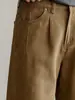 Jeans Casuais Retrô Lavados de Sarja Grossa Peso Pesado Masculino 2025 Primavera Novos Calças Retas Pequenas