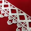 Encaje soluble en agua hueco 5CM bordado de seda de leche diamante geométrico hecho a mano DIY accesorios de ropa etiqueta pequeña