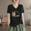 Comercio exterior transfronterizo último lote de comercio exterior marca grande etiqueta cortada ropa de maternidad camiseta de manga corta versátil a la moda elegante top camisa de capa base