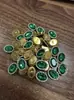 Nuevos diamantes de imitación de doble flor ovalados de color acrílico cosidos a mano, accesorios de joyería para bricolaje, material para vestidos, venta al por mayor