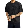 Camiseta Nova de Manga Curta para Homens em Estoque, Marca da Moda, Estilo Hip-Hop Europeu e Americano, Camiseta Básica Gola Redonda, Verão Preto