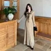 Vestido largo de campana con estampado de corazón estilo francés para mujer, otoño, cintura ceñida suave, estilo sirena, transfronterizo