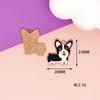 Colección de perro mascota de dibujos animados DIY accesorios de joyería aleación gota de aceite Corgi Shiba Inu llavero colgante aretes collar