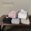 Meias Infantis 2026 Outono Novo Estilo com Strass e Corações Duplos, Meia-calça para Meninas, Leggings de Outono para Crianças Pequenas