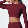 Ropa de yoga transfronteriza europea y americana Jinke para mujer, top deportivo de manga larga, ajuste ceñido, secado rápido, adecuado para Pilates, correr al aire libre y fitness