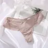 Europa y Estados Unidos nuevo tamaño grande tanga de comercio exterior Ropa interior para mujer de seda de hielo sin costuras de cintura baja sexy encaje a rayas