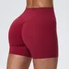 Shorts de Yoga Europeu e Americano Bumbum de Pêssego Amigo da Pele Linha Invisível de Levantar o Bumbum Dupla Face Calças Três Quartos Esportivas para Corrida 62428