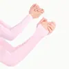 10 pares de manga de braço de seda gelada de verão com proteção solar para mulheres e homens, manga fina aberta