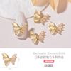Celebridad de Internet Nuevo Arte de Uñas Ojo de Gato Mariposa Tridimensional Amor Oso Joyería Lazo Lujo Zircón Decoración de Uñas Taladro