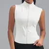 Jaqueta Esportiva Slim Respirável de Gola Alta Sem Mangas Elástica Slim Fit Novo Estilo Transfronteiriça